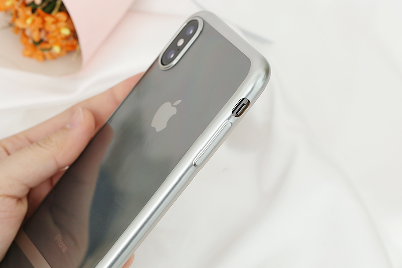 Ốp lưng iPhone XS Max Nhựa dẻo Electroplating future COSANO bạc