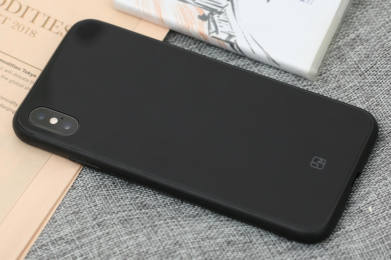 Ốp lưng iPhone XS Max Nhựa dẻo Glass Duo JM đen