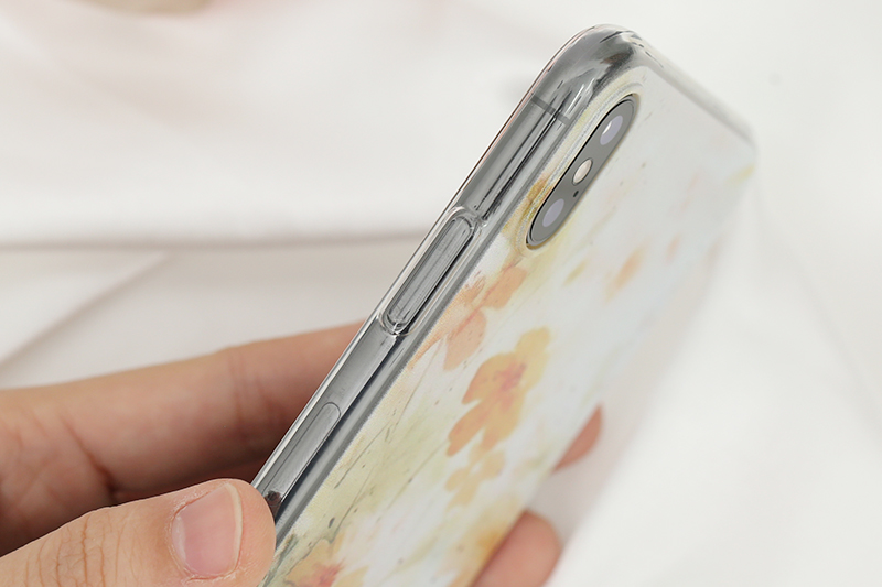 Ốp lưng iPhone XS Max Nhựa dẻo solid in hình COSANO SR171106 Hoa vàng
