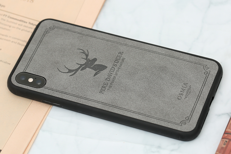 Ốp lưng iPhone XS Max nhựa dẻo Deer OSMIA Đen
