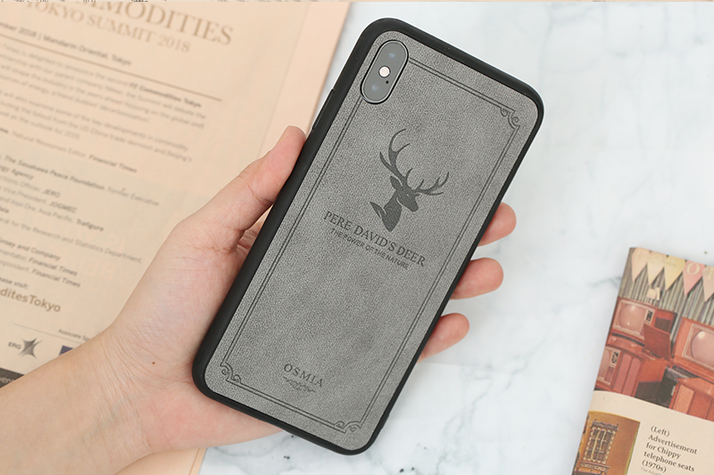 Ốp lưng iPhone XS Max nhựa dẻo Deer OSMIA Đen chính hãng