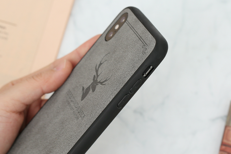 Ốp lưng iPhone XS Max nhựa dẻo Deer OSMIA Đen
