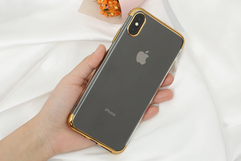Ốp lưng iPhone XS Max nhựa dẻo Electroplate T&B OSMIA Gold
