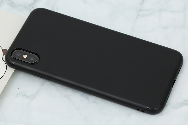 Ốp lưng iPhone XS Max nhựa dẻo Matte Solid OSMIA Đen