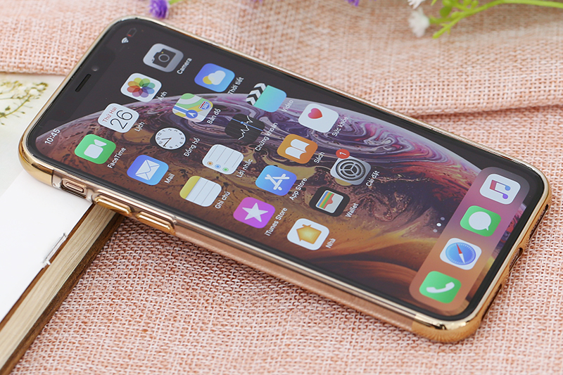 Ốp lưng iPhone XS nhựa dẻo Electroplate T&B OSMIA Gold