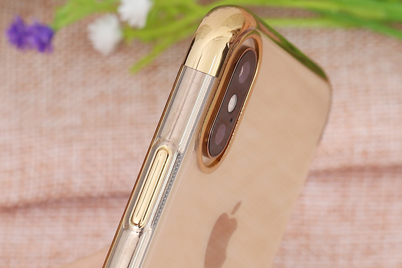 Ốp lưng iPhone XS nhựa dẻo Electroplate T&B OSMIA Gold