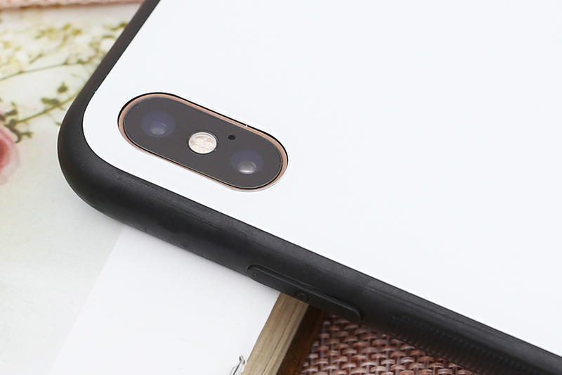 Ốp lưng iPhone X/XS Nhựa dẻo Glass Duo JM trắng giá tốt