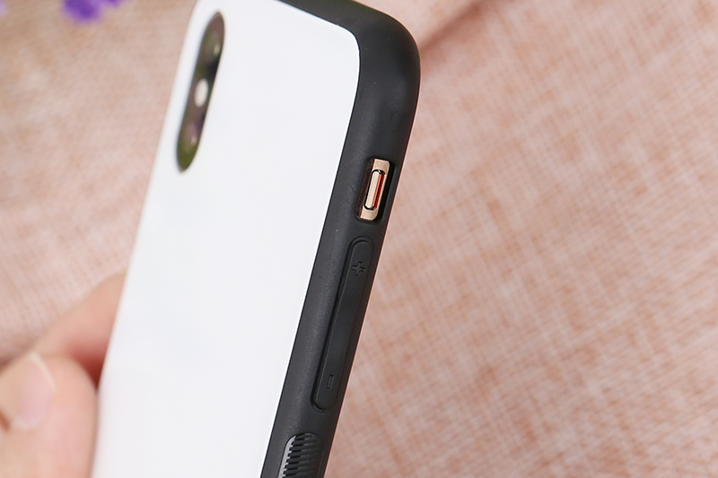 Ốp lưng iPhone X/XS Nhựa dẻo Glass Duo JM trắng