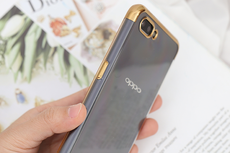 Ốp lưng Oppo A3s nhựa dẻo Electroplate T&B OSMIA Gold