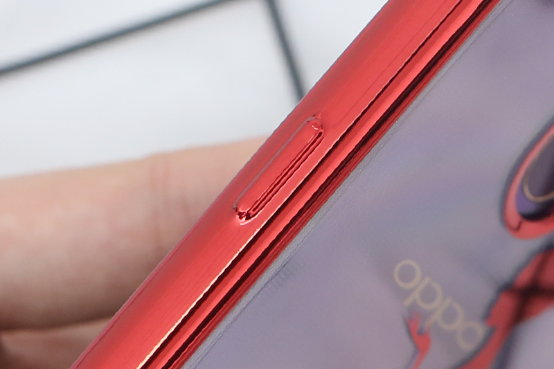 Ốp lưng Oppo F9 Nhựa dẻo Electroplating đầm dạ hội COSANO đỏ