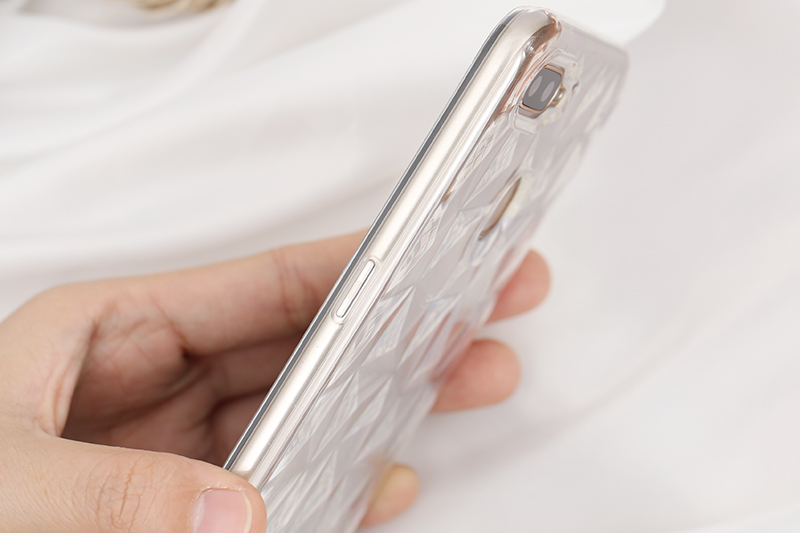Ốp lưng Oppo A7 Nhựa dẻo Slim TPU Jewel COSANO nude