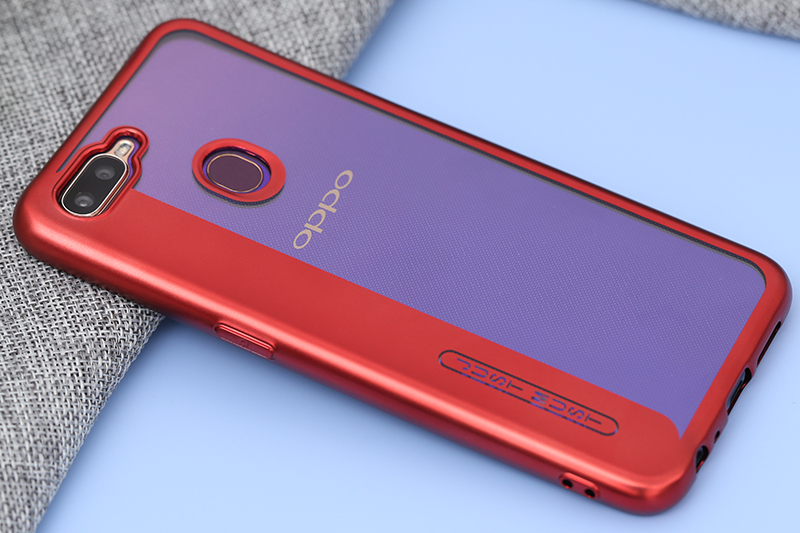 Ốp lưng Oppo F9 Nhựa dẻo Tidy Line JM đỏ