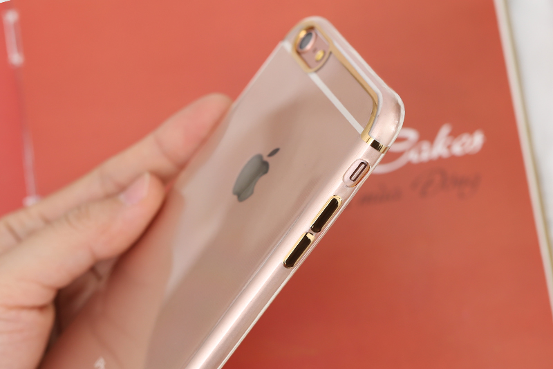 Ốp lưng iPhone 6 Plus - 6s Plus nhựa dẻo Electroplate case 2 OSMIA Gold