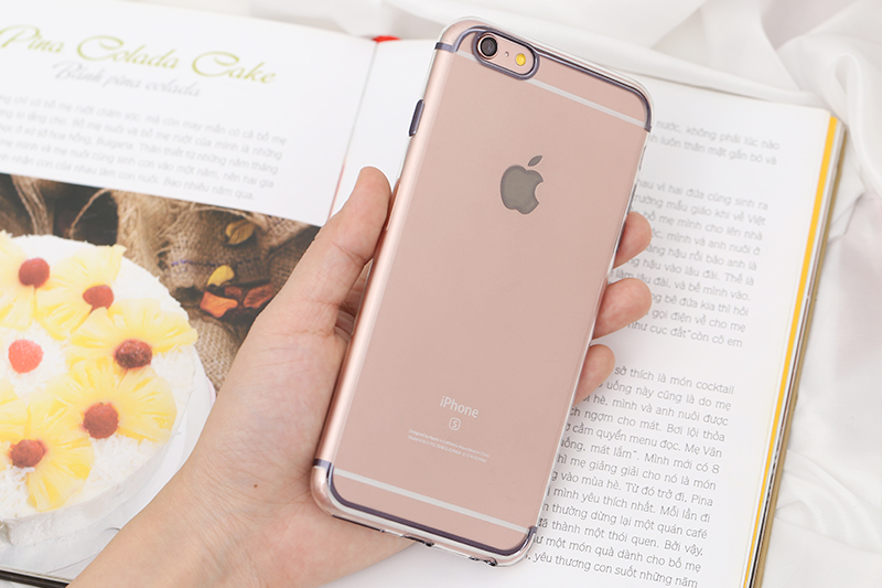 Ốp lưng iPhone 6 Plus - 6s Plus nhựa dẻo Electroplate case 2 OSMIA Đen chính hãng
