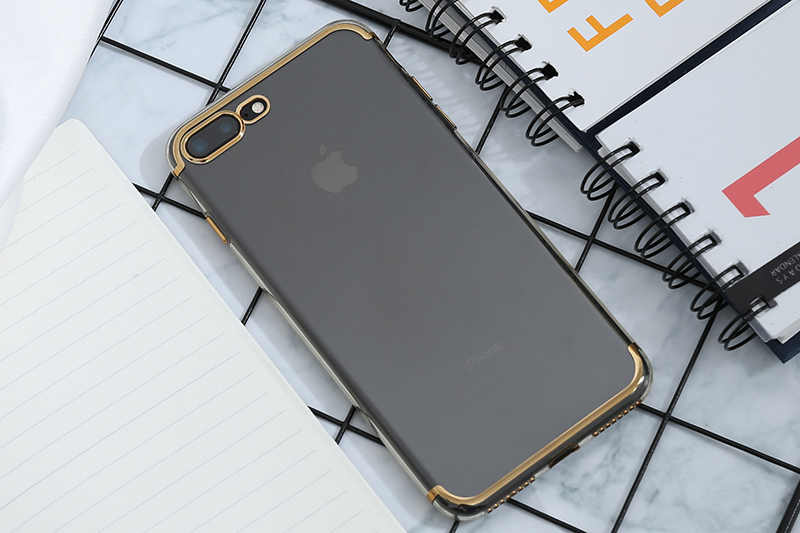 Ốp lưng iPhone 7+-8+ nhựa dẻo Electroplate case 2 OSMIA Gold