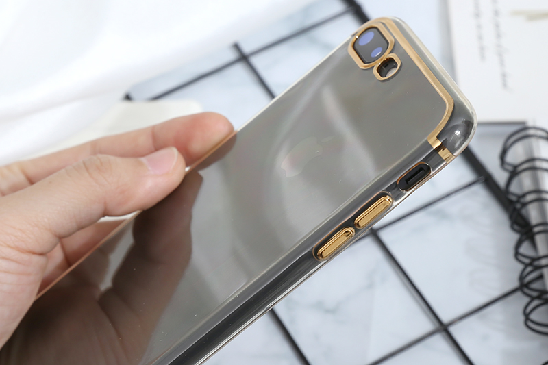 Ốp lưng iPhone 7+-8+ nhựa dẻo Electroplate case 2 OSMIA Gold