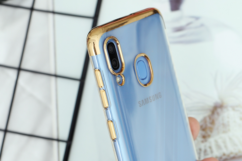 Ốp lưng Galaxy A30 Nhựa dẻo Electroplate T&B OSMIA Gold