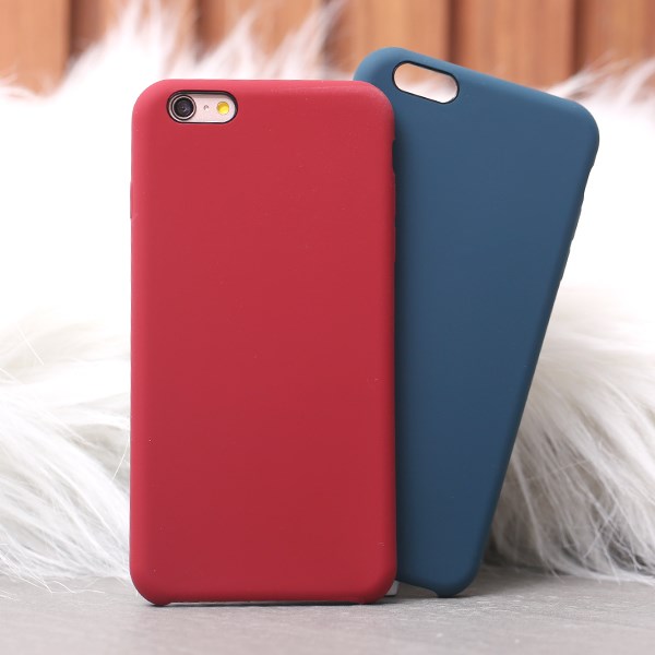Ốp lưng iPhone 6/6s+ nhựa dẻo LIQUID SILICONE B JM Đỏ đô
