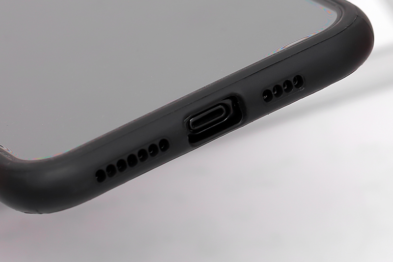 Ốp lưng iPhone XS Max Nhựa cứng viền dẻo Durame JM Viền đen vàng