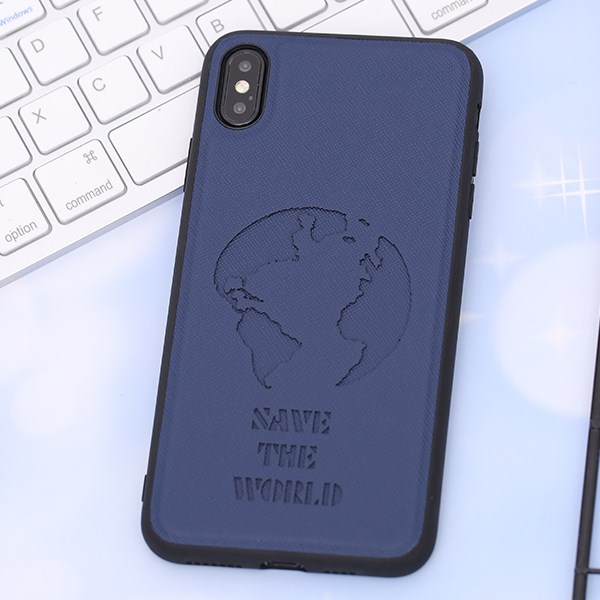 Ốp lưng iPhone XS Max Nhựa dẻo Felon JM Navy thế giới