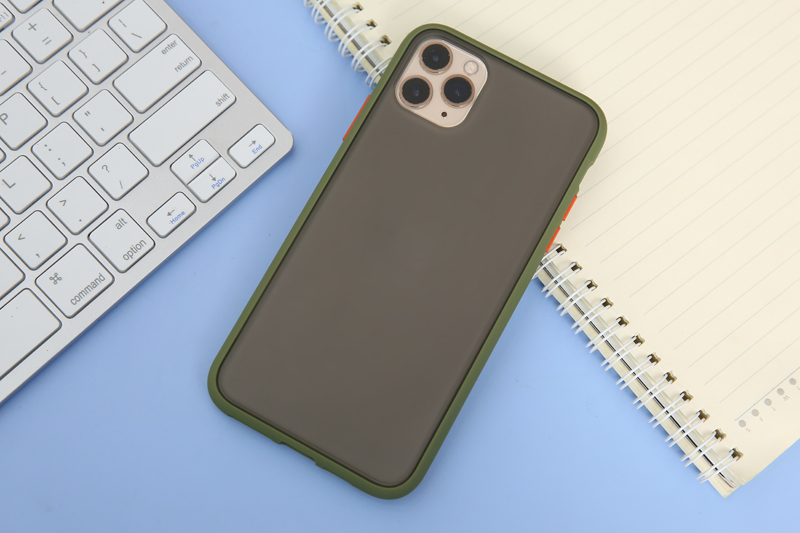 Ốp lưng iPhone 11 Pro Max nhựa cứng viền dẻo Moral OSMIA Xanh Olive