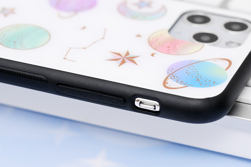 Ốp lưng iPhone 11 Pro nhựa cứng viền dẻo Tempered glass OSMIA CKAC396 Thiên hà