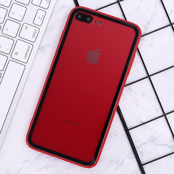 Ốp lưng iPhone 7/8+ nhựa dẻo Rainbow - T OSMIA Đỏ