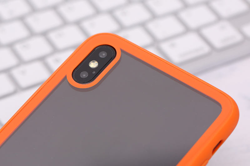 Ốp lưng iPhone XS Max nhựa cứng viền dẻo Glass simple II JM Cam