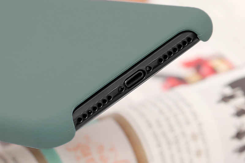 Ốp lưng iPhone XS Max nhựa dẻo LIQUID SILICONE B JM Xanh cây thông