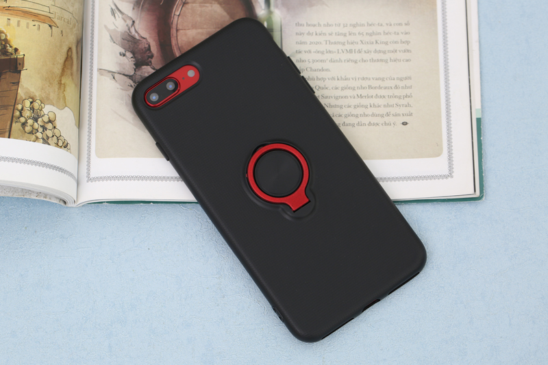 Ốp lưng iPhone 7 Plus/ 8 Plus nhựa dẻo CHESS RING JM Đen đỏ