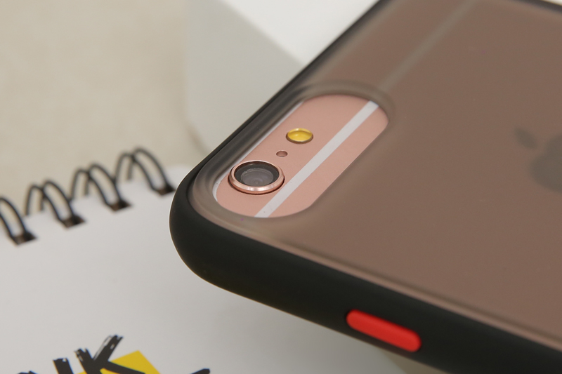 Ốp lưng iPhone 6/6s+ nhựa cứng viền dẻo Slim Kingkong JM Đen đỏ