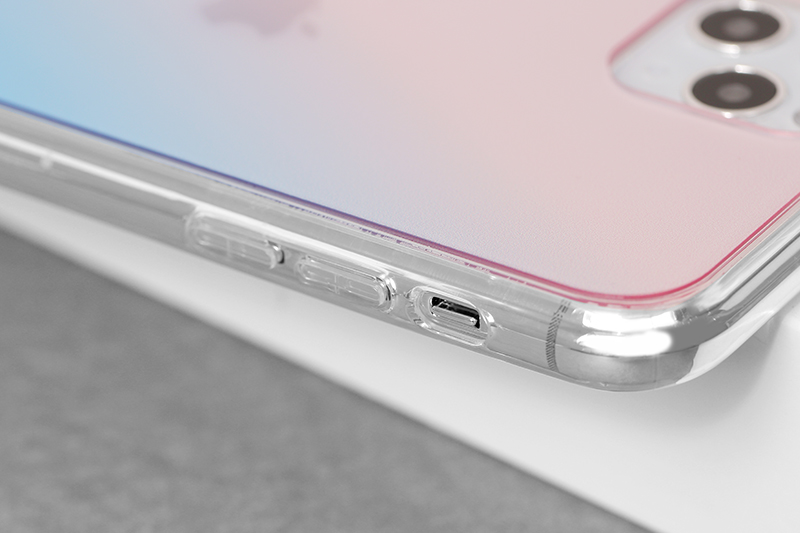 Ốp lưng iPhone 11 Pro nhựa cứng viền dẻo Berty I JM Hồng xanh