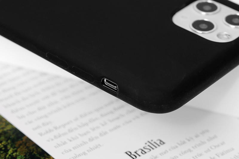 Ốp lưng iPhone 11 Pro Max Nhựa dẻo Liquid silicone B JM Đen