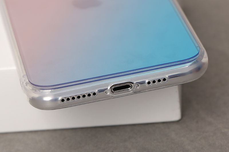 Ốp lưng iPhone 11 Pro Max nhựa cứng viền dẻo Berty I JM Hồng xanh