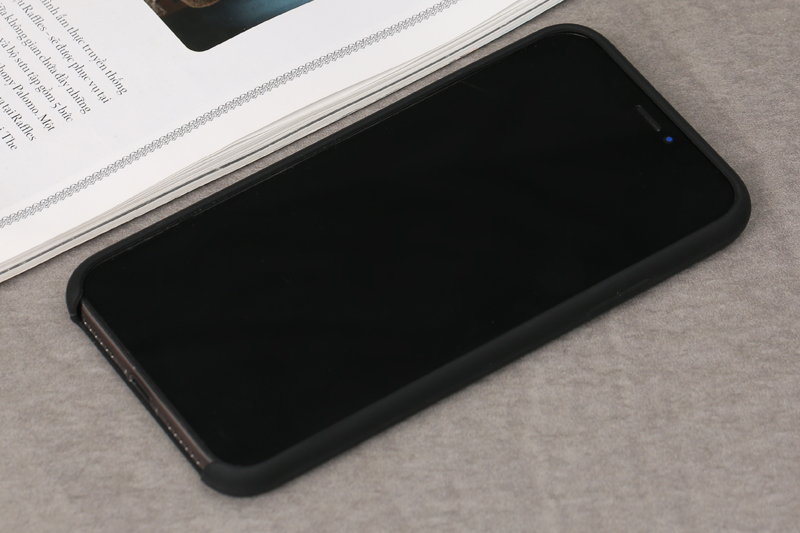 Ốp lưng iPhone X/Xs Nhựa dẻo Liquid silicone B JM Đen