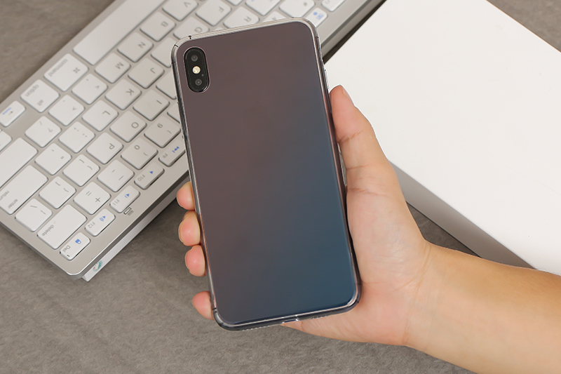 Ốp lưng iPhone Xs Max nhựa cứng viền dẻo Berty I JM Hồng xanh chính hãng