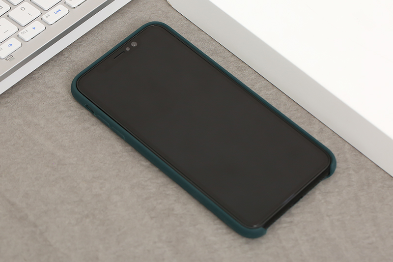 Ốp lưng iPhone Xs Max Nhựa dẻo Liquid silicone B JM Xanh rừng thẳm