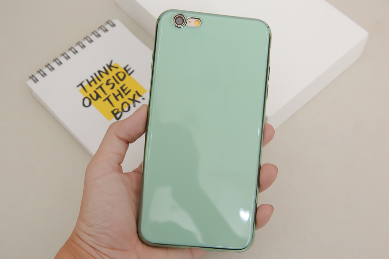 Ốp lưng iPhone 6/6s+ nhựa dẻo Color TPU electropate OSMIA Bạc Hà chính hãng