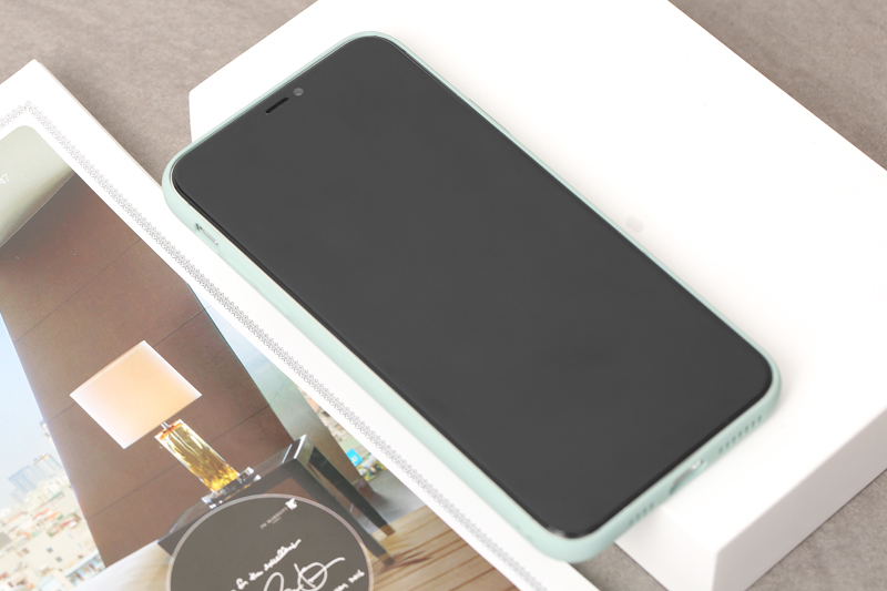 Ốp lưng iPhone 11 Pro Max nhựa cứng viền dẻo Tempered Glass silk OSMIA Beryl
