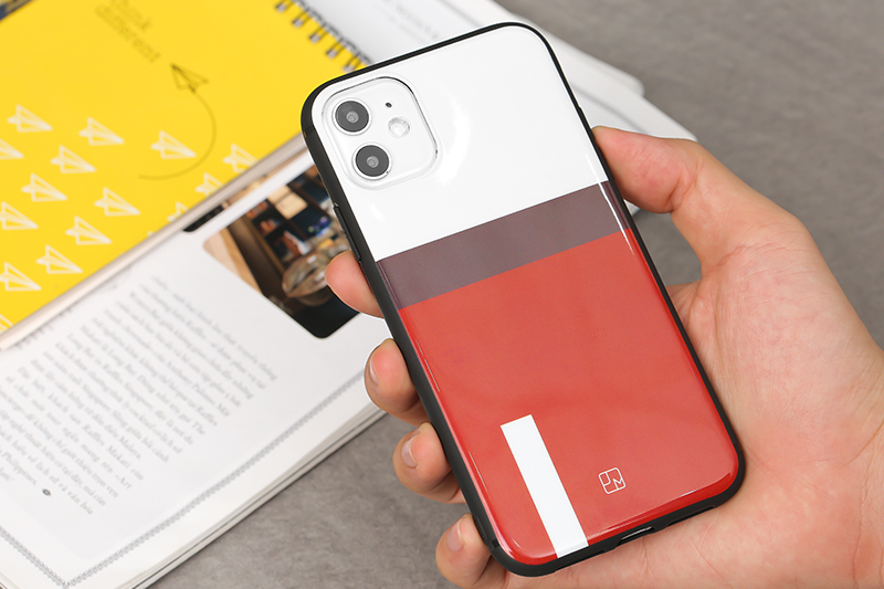 Ốp lưng iPhone 11 nhựa dẻo IMD Printing JM Trắng xanh đỏ chính hãng