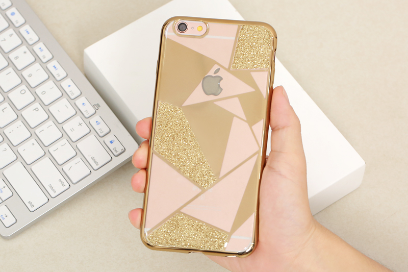 Ốp lưng iPhone 6/6S+ nhựa dẻo Geometry OSMIA Gold chính hãng