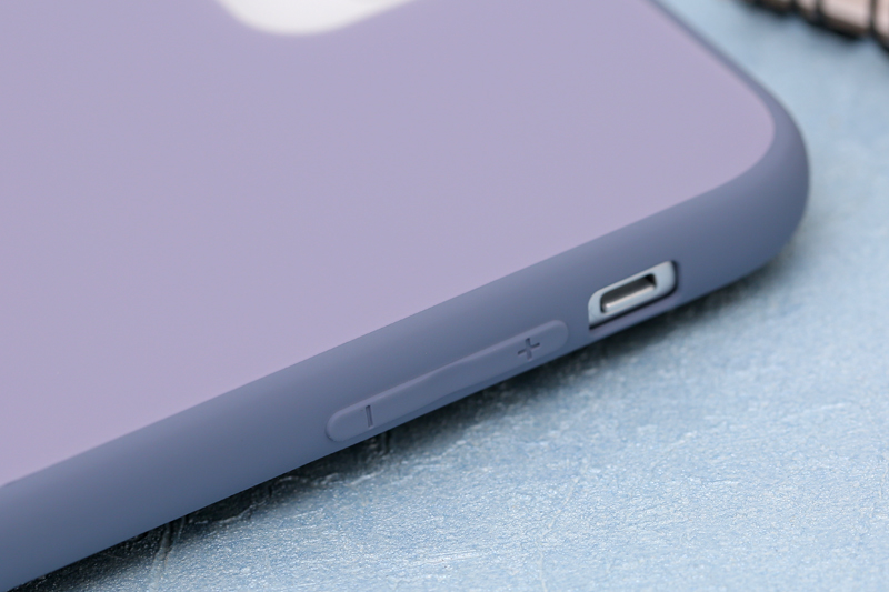 Ốp lưng iPhone 11 nhựa cứng viền dẻo Tempered Glass silk OSMIA Lavender