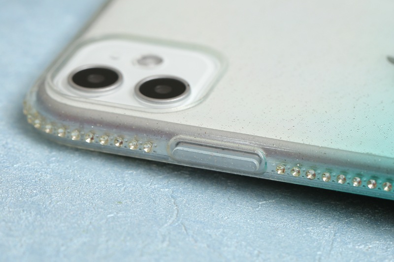 Ốp lưng iPhone 11 nhựa dẻo Shining Diamond OSMIA Xanh