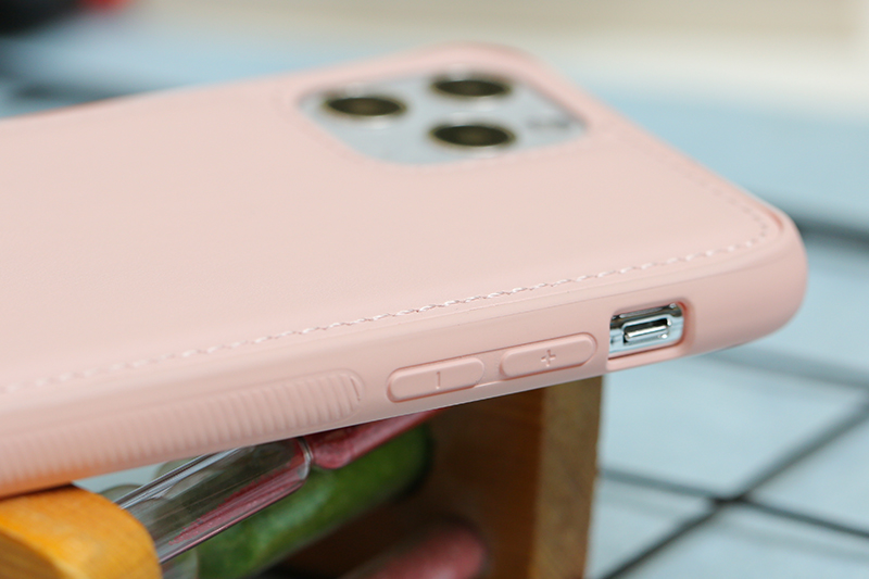 Ốp lưng iPhone 11 Pro nhựa cứng viền dẻo PU Candy OSMIA Hồng