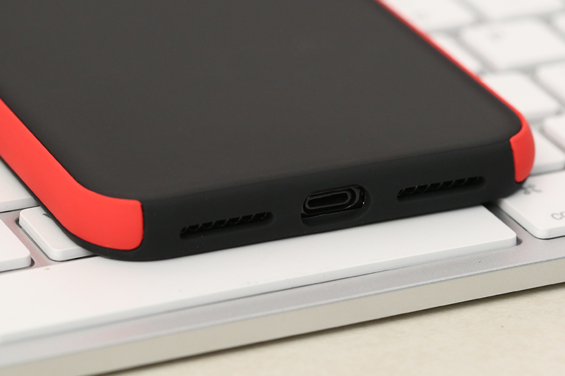 Ốp lưng iPhone Xs Max nhựa dẻo Double Color TPU COSANO Đen đỏ