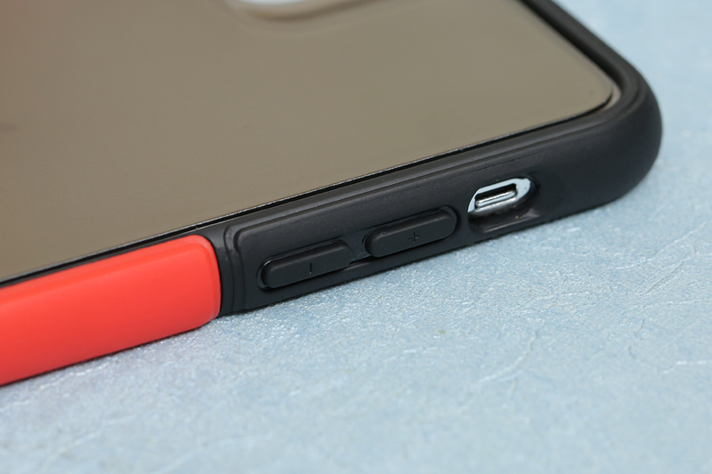 Ốp lưng iPhone 11 Pro Max nhựa dẻo Double Color TPU COSANO Đen đỏ