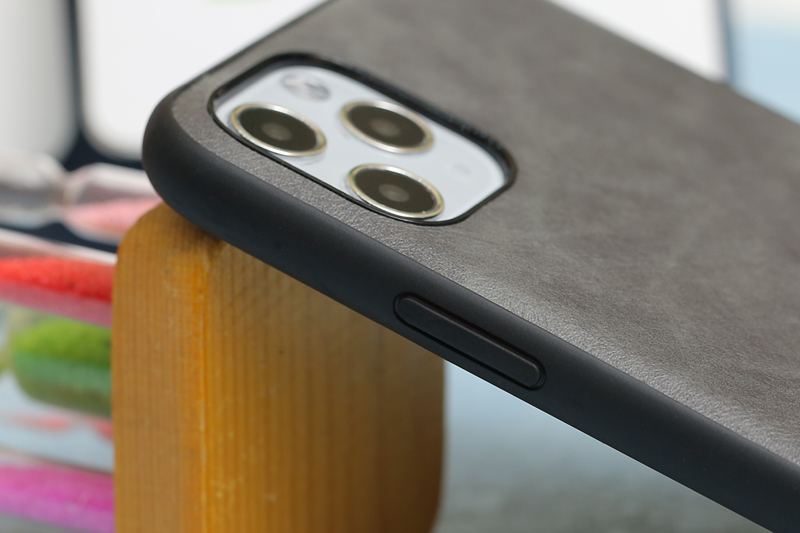 Ốp lưng iPhone 11 Pro Max nhựa dẻo Morie PU Case COSANO Xám