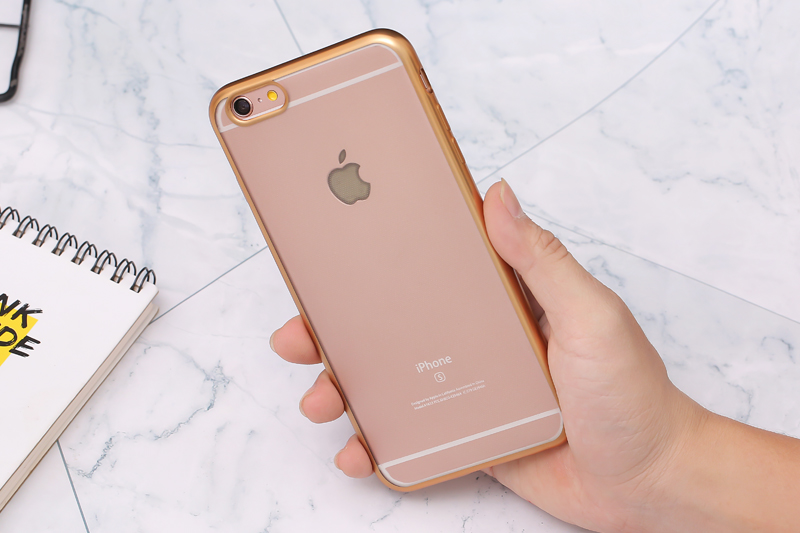 Ốp lưng iPhone 6/6S+ nhựa dẻo Electroplating Matte TPU COSANO Gold