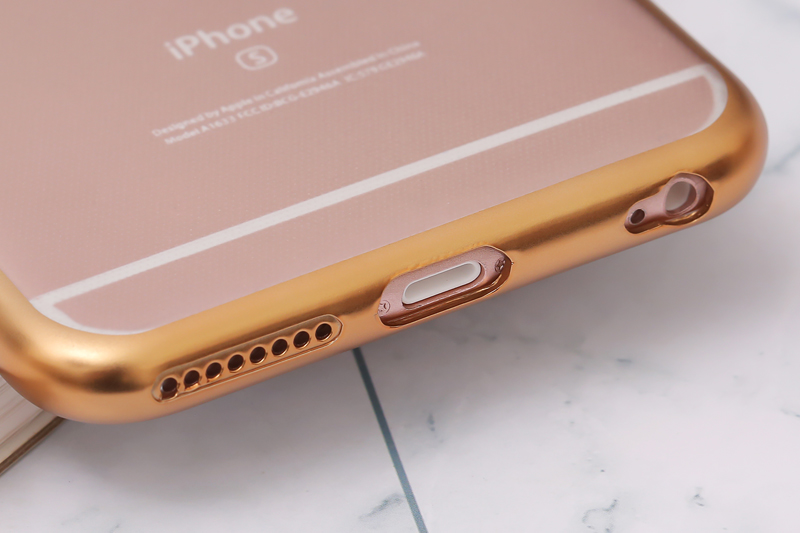 Ốp lưng iPhone 6/6S+ nhựa dẻo Electroplating Matte TPU COSANO Gold