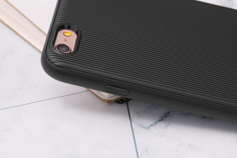 Ốp lưng iPhone 6/6s+ nhựa dẻo Line pattern TPU COSANO Đen